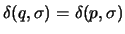 $\delta(q,\sigma) = \delta(p,\sigma)$