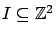 $I \subseteq \mathbb{Z}^2$