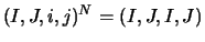 $(I,J,i,j)^N = (I,J,I,J)$