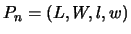 $P_n=(L,W,l,w)$