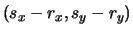 $(s_x-r_x,s_y-r_y)$