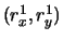 $(r_x^1, r_y^1)$