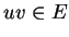 $uv \in E$