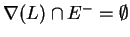 $\nabla(L) \cap E^- = \emptyset$