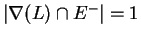 $\vert\nabla(L) \cap E^-\vert = 1$