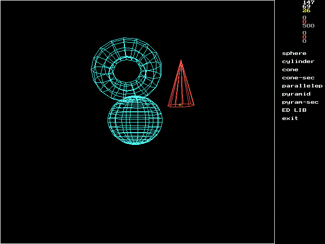 screenshot of add cone: after 3D move