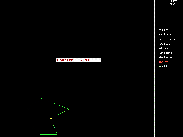 screenshot of move vertex result