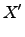 $\displaystyle X'$