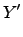 $\displaystyle Y'$